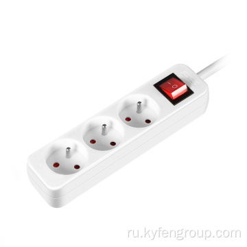 Франция 3-Outlet Power Strip с выключателем света